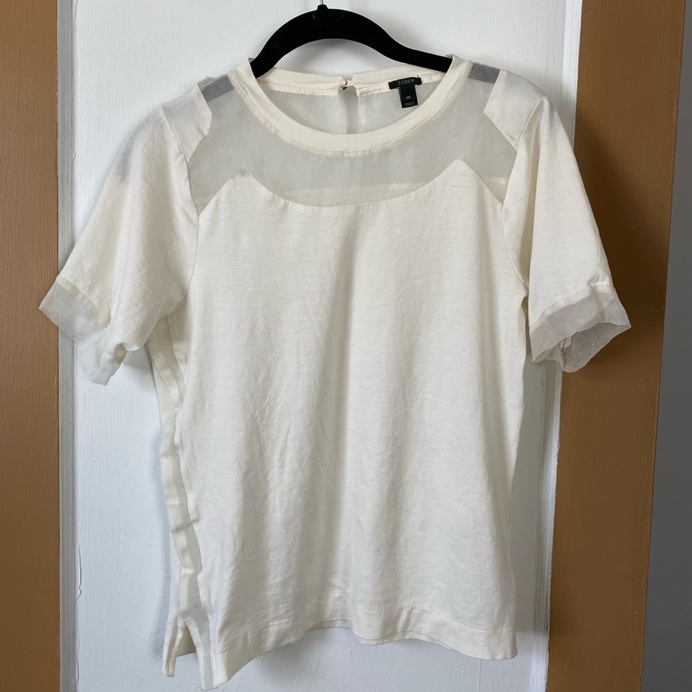 J. Crew t-shirt with silk trim
